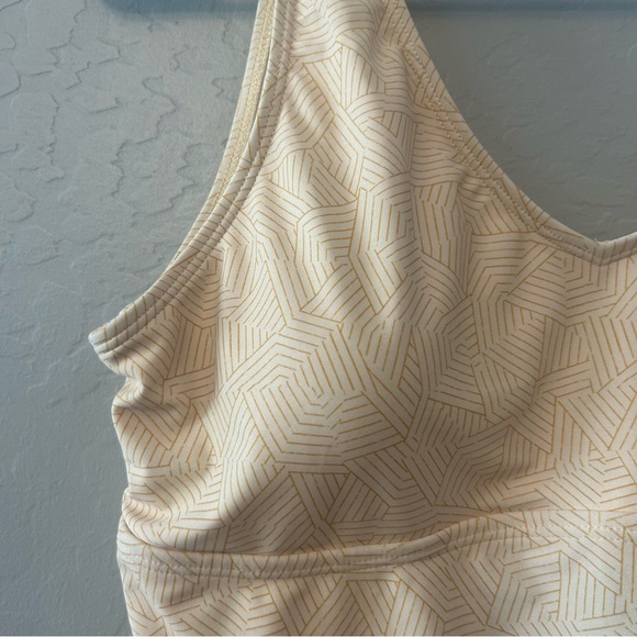 Geode swimwear yellow white geometric pattern tankini set size large - Picture 7 of 16